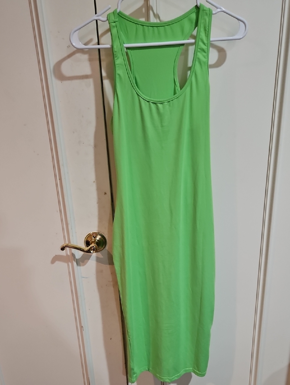 Neon Green Racerback Tank Dress S/M Streachy Material